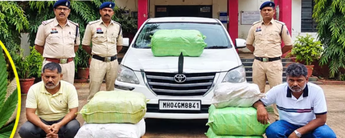 Innova used for cannabis smuggling; two arrested in Mahasamund with 132 kg of cannabis